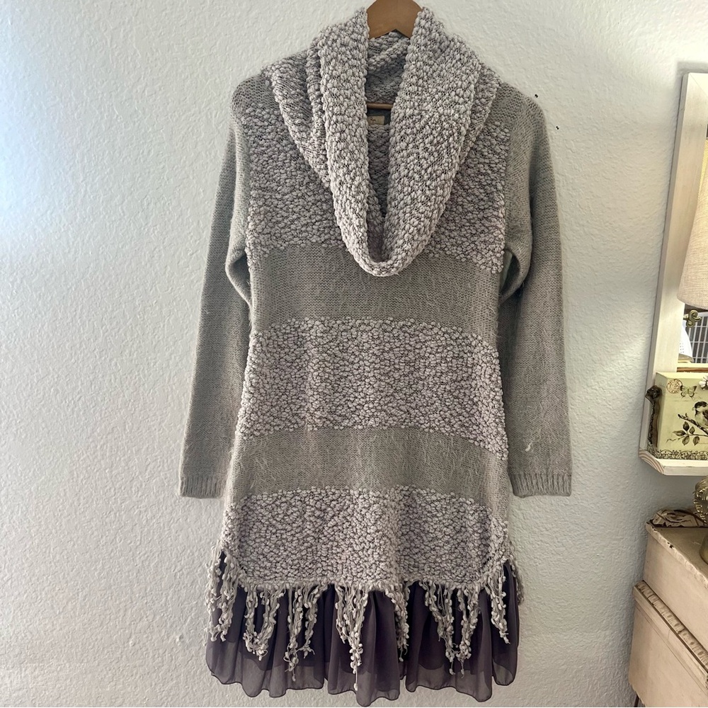 Anthropologie RYU cow neck sweater dress M/L
